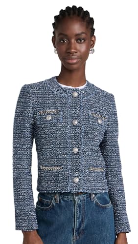 Amazon.com: Generation Love Women's Kristen Tweed Jacket, Indigo